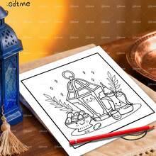 Sách tô màu Ramadan "Cuộc sống tươi đẹp của Ramadan", bao gồm những hình minh họa dễ thương và sống động, 24 trang giấy dày, tô màu để thư giãn, món quà lý tưởng, đồ trang trí, đồ dùng văn phòng phẩm cho tháng Ramadan, kích thước 7.9x7.9 inch. - Nhiều màu - Xem 6