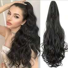 22 Inch Curly Wavy Ponytail Clip, Women Hair Accessory, Suitable For Daily Wear, Parties, Weddings And Engagements, Versatile For Medium To Long Hair Styles, Elegant Design, Ideal Gift For Her, Great For Valentine's Day - Multicolor - View 10