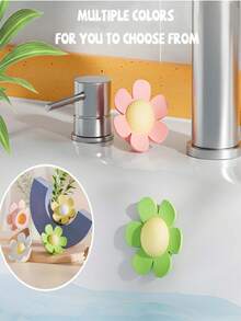 3pcs Bathroom Sink Overflow Cover | Odor-Proof Silicone Plug | Decorative Flower Design | Fits 2cm Drain Hole | 3pcs Set (Mixed Color) - Multicolor - View 5