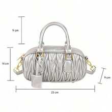 Plissierte Handtasche/Schultertasche/Crossbody-Kissentasche