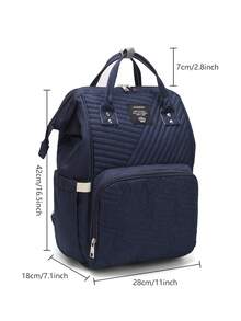 1个LEQUEEN牛津布妈妈包，新款时尚大容量孕妇包，手提/双肩包两用，旅行收纳包，轻便多功能孕妇尿布包 - 彩色 - 查看 7