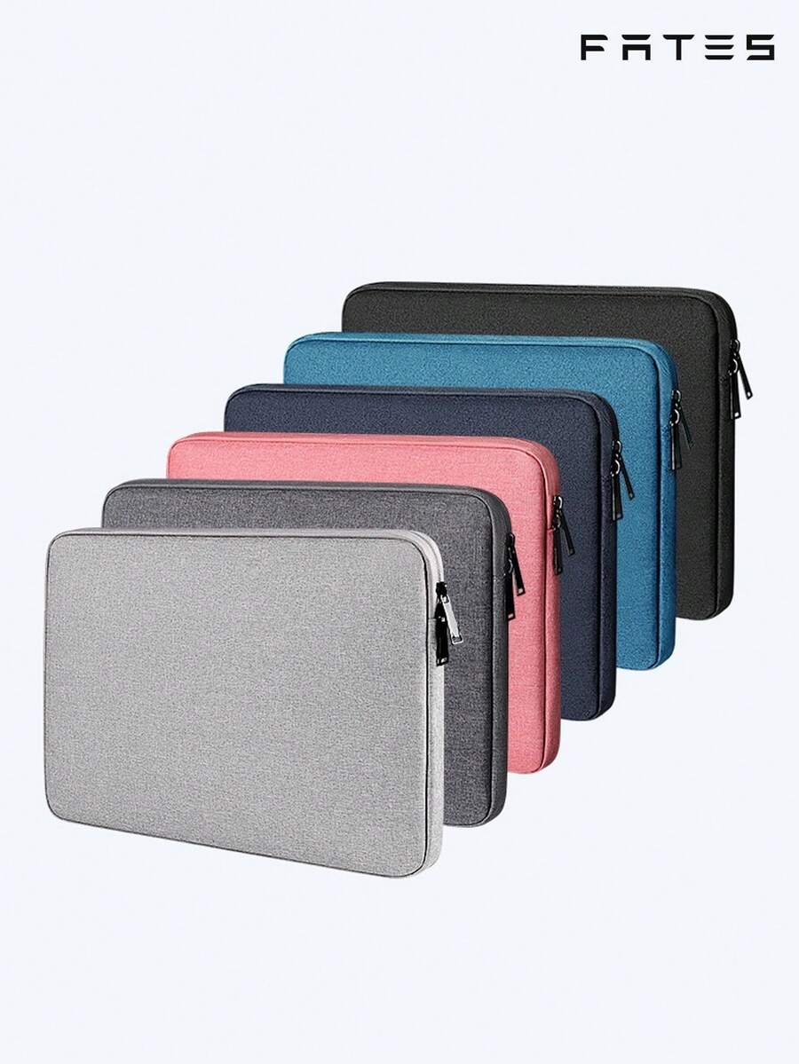 11/12/13/14/15.6/16 Inch Laptop Sleeve, Polyester Material, Black Color Compatible With Ipad, Air/Pro M1/M2/M3, Surface, HP Laptops School Supplies - Multicolor - View 1