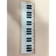 15cm Transparent Plastic Piano Ruler, 15cm Music Note Ruler, Thicker Piano Music Note Ruler - one-size - View 1