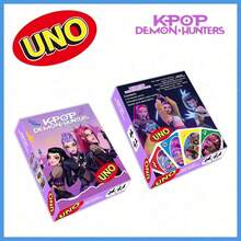 112pcs Kpop Demon Hunters Themed UNO Card Game + 8pcs Double-Sided LOMO Cards, Collectible Anime Character UNO Card Set, Suitable For Family And Friends Game Nights, Ideal Gift For Halloween, Christmas, Birthday Parties, Fun Card Game For Teens And Adults - Multicolor - View 2
