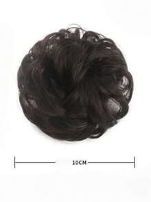 1pc Messy Bun Hair Scrunchie, 30g Thick Fluffy Hair Accessory Elastic Hair Band For Ponytail, Suitable For Women & Girls Daily, Party, Wedding - Multicolor - View 4