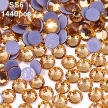 SS6 2mm-SS12 3mm，1440颗/包；SS16 4mm，720颗/包；SS20 4.8mm，360颗/包；SS30 6.4mm，288颗/包；圆形平底玻璃水晶水钻，多色水晶宝石，DMC热熔珠，适用于DIY美甲、服装、包包、鞋子、工艺品、闪亮美甲贴纸装饰