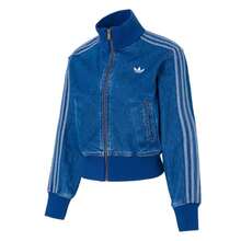 Adidas Women's Jacket FIREBIRD TT D, Minimalist Denim Style Classic Retro, Easy To Wear Comfortable Stylish For Daily, Outdoor, Casual, Commuting, KD2913 - Denim Blue - View 1