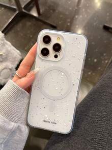 Minimalist Blue & Pink Splash Ink Couple Matching Magnetic Phone Case, Compatible With IPhone 17 Pro Max, 16 Pro Max, 15 Pro, 14, 13, Cute & Fashionable For Girls - Multicolor - View 11