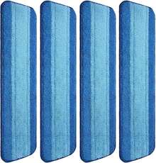 Gandeer 4 Pieces Microfiber Cleaning Pads Compatible With Bona Mop Reusable 18 Inch Replacement Cleaning Pads Washable Refills Replacement Heads For Floor Cleaning - Màu A - Xem 1