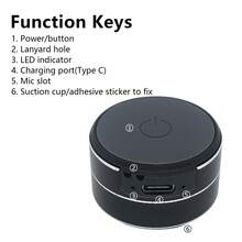 Compact Mini Resonance Guide Audio Wireless TWS Speaker - Immersive Bass Sound, Portable Design, Mini Size Music Player For Home,Outdoor,Travel, Easy Pairing, And Crystal-Clear Audio Quality - 黑色 - 查看 6