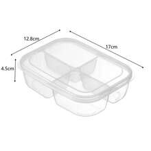 1个可重复使用的6格食物准备容器，耐用的餐盒，多功能零食/水果托盘和成人份量控制午餐盒，适合家庭、学校、办公室、旅行，是生日和新年的理想礼物 - 彩色 - 查看 11