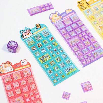 Cute 3D Stickers - Light-Colored Design, Ideal For Decorating Phone Cases And Notebooks, Perfect For DIY Projects, Making Fun Stickers, Expanding Diaries And Planners, 3D Embossed Stickers, Diary Stickers, Decorative Stickers And Stationery Stickers.