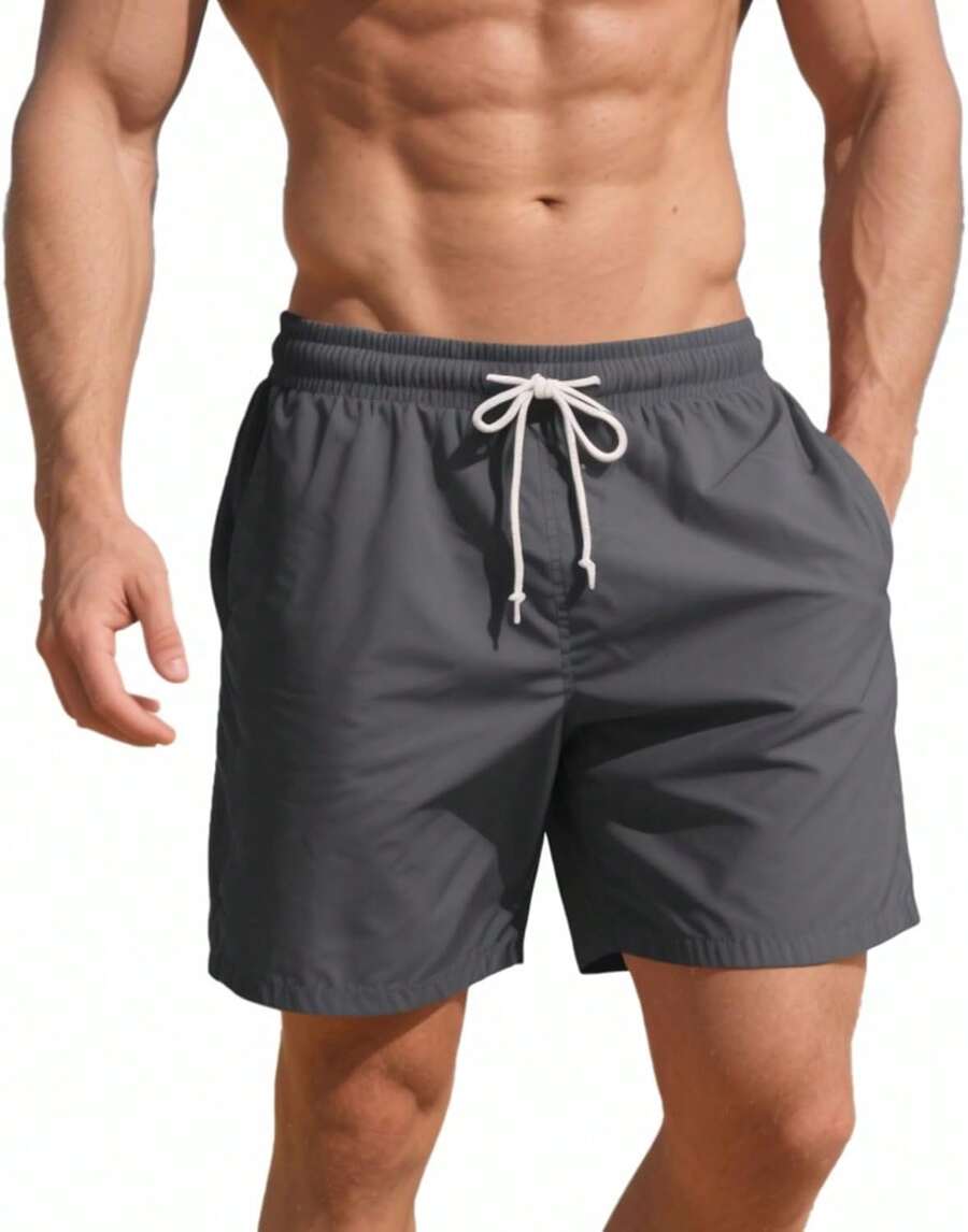 Men's Swim Trunks 5 Inch Quick Dry Board Shorts Mesh Swimming Trunks Beach Shorts Men Bathing SuitsA Valentine's Day RBDF - Drove - View 1