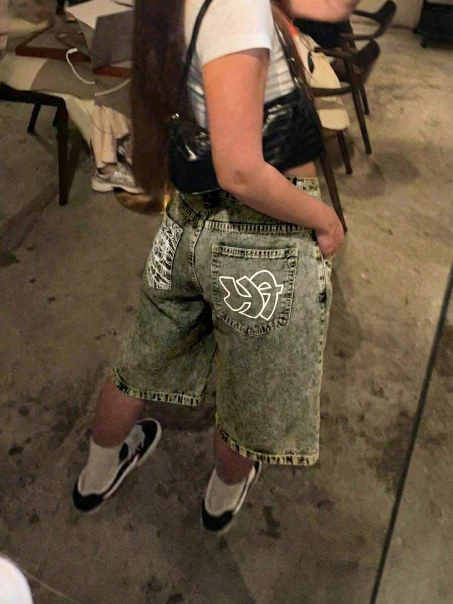 Women's Loose Casual Printed Pocket Bermuda Shorts