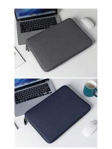 11/12/13/14/15.6/16 Inch Laptop Sleeve, Polyester Material, Black Color Compatible With Ipad, Air/Pro M1/M2/M3, Surface, HP Laptops School Supplies - Multicolor - View 3
