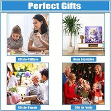 DIY Cute Kitten 5D Diamond Art Kits, Round Full Drill Sparkling Butterflies Diamond Painting Picture, Roses Flowers Painting By NFUmbersss Art Kits For Adults Beginners Home Wall Decor 12x12 Inch - UCGD486 - 查看 6