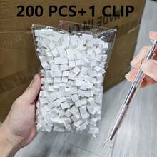 Bộ 300 miếng mút và kìm cắt móng/Bộ 200 miếng mút để làm móng ombre, màu trắng tinh không rụng lông, thích hợp cho đào tạo tại salon, dụng cụ làm móng. Bộ dụng cụ tự làm móng gradient hồng/trắng/tím cho da nhạy cảm màu be. - Nhiều màu - Xem 10