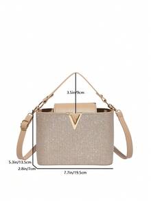 时尚高品质亮片手提包，新款奢华感单肩包，独特休闲斜挎包