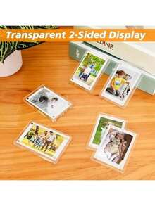Bộ 3/6/8/10 khung ảnh nam châm gắn tủ lạnh, kẹp ảnh mini hai mặt bằng acrylic trong suốt 9x6cm để trưng bày ảnh tức thì, nam châm tủ lạnh tự làm, khung ảnh nam châm treo tường, nam châm tủ lạnh acrylic, ống đựng ảnh nam châm, trưng bày nhà bếp, trang trí tủ lạnh, thiết kế tối giản, trưng bày hiện đại, nam châm chất lượng cao, cấu trúc chắc chắn, quà tặng cho người mua sắm, trang trí nhà cửa. - trong suốt - Xem 6