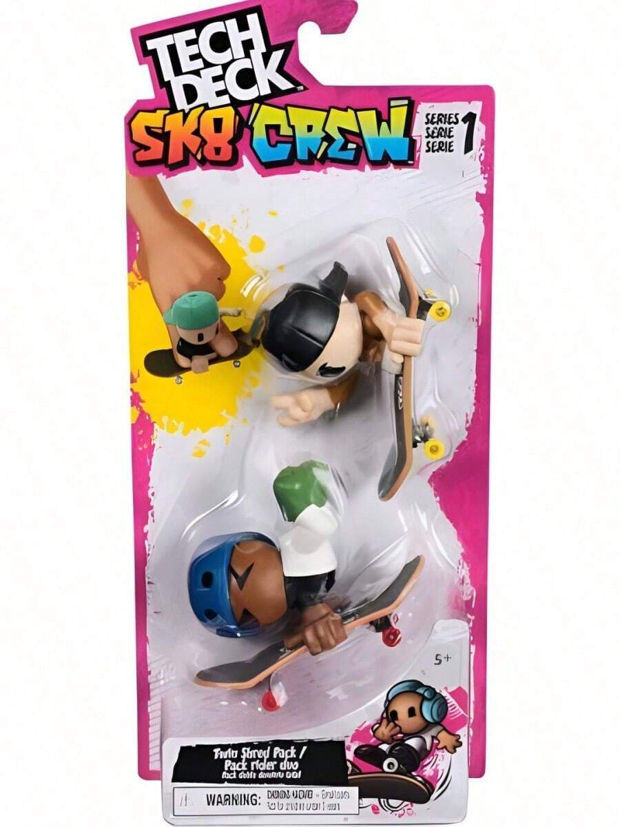 TendenciaTech Deck Sk8 Crew Pack Doble Patinet Muñeco Tiburon Caracol Multicolor Rojo Y AmarilloCalidad premium - 1 - Ver 1