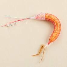 1个手工制作的逗猫棒替换头，宠物玩具。防抓防咬。配有通用挂钩。逗猫棒可在1秒内更换。 - 橙黃色 - 查看 6