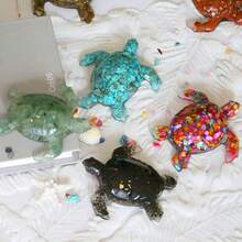 1/3pcs Crystal Resin Big Sea Turtle, DIY Jewelry Decoration, Decorative Collection, Holiday Party, Indoor, Garden Decor, Beach Party, Statue Aquarium, Best Holiday Gift - Crystal Resin Giant Turtle - View 4