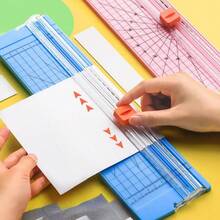 Máy cắt giấy A4 nhỏ gọn hai chiều, máy cắt ảnh, dao thủ công làm album ảnh, máy cắt bìa cứng, máy cắt giấy mini đa chức năng cầm tay. - Nhiều màu - Xem 6