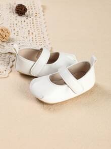 0-12 Months Infant Shoes, Minimalist Leather Shoes For Infant Girls, Durable Anti-Slip Soft Sole Toddler First Walking Shoes - White - View 4