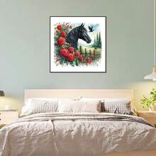 AMORARS Horse Diamond Painting Kit For Adults, 5D Flower Diamond Art For Beginners - DIY Full Diamond Dot Gem Art Painting, Suitable Gifts And Home Wall Decoration Crafts, 12x12Inch - 馬-1 - 查看 3