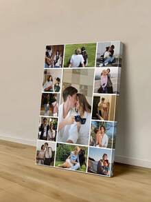 Customized Canvas Wall Art Framed Painting, Personalized Memorial Gift For Wedding Mother's Day Father's Day Graduation Anniversary Birthday Housewarming Room Decor - Multicolor - View 2