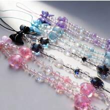1 chiếc dây đeo điện thoại thời trang & lãng mạn bằng acrylic hình hoa 5 cánh, nơ, trái tim băng giá và ngôi sao, mặt dây chuyền móc khóa, quà tặng thủ công đính hạt, thích hợp làm quà tặng cho bạn gái, mẹ, gia đình, bạn thân, quà sinh nhật hoặc quà ngày lễ cho điện thoại, túi xách, máy ảnh, tương thích với Android và hầu hết các điện thoại thông minh, quà tặng cho mẹ, gia đình, bạn bè, trẻ em, quà sinh nhật, quà ngày lễ. - Nhiều màu - Xem 5