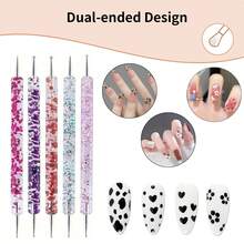 36PCS Nail Brush Set, Nail Tools, Including Nail Design Brushes, Nail Drawing Pens, Nail Brush Holders, Nail Files, Nail Art Pen Double Head, Nail Art Tools, For Home Salon Nail Design - Multicolor - View 2
