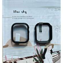 2pcs Tempered Glass Integrated Protective Case, Anti-Drop Stylish Casual Protective Cover, Compatible With Apple Watch 42mm/46mm/49mm, Smart Watch Accessories - 2 Titanium Colors - View 7