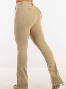 MX JEANS Butt Lift Hyper Stretch Bootcut Pants Khaki - Multicolor - View 3