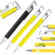 两件套多功能工具笔 - 包括一字螺丝刀、水平仪、尺子、手机支架和触控笔。笔内含墨水笔芯。是日常携带的理想之选。 - 彩色 - 查看 2