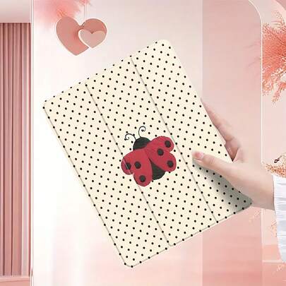 Ladybug On Polka Dot. This Stylish IPad Case Is Compatible With IPad And  Tab. Made Of TPU Silicone, It Offers Shock And Drop Protection And A Superior Feel. It's An Ideal Gift For Family, Friends, And Loved Ones, And A Perfect Choice For New Years,And A Perfect Choice For Valentines Day