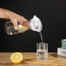 600ml/1000ml/1400ml/1600ml Transparent Acrylic Juice/Cold Water Pitcher, Large Capacity Milk/Coffee Pot, Heat-Resistant Water Dispenser - Multicolor - View 5