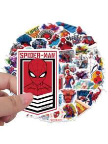 100/200/300/400/500pcs Disney Spider-Man Doodle Stickers And Embroidery Stickers For Notebooks, Water Bottles, Pencil Cases, Laptops, Luggage, Great For Holidays Or Birthday Gifts - Multicolor - View 5