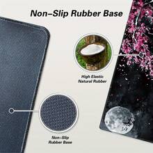 Grande Tapete de Teclado para Jogos, Tapete de Teclado para Laptop, Tapete de Mesa - 1 Pacote, com Design de Lua e Flor de Cerejeira - Com Bordas Costuradas com Precisão, Base de Borracha Antiderrapante e Múltiplos Tamanhos Disponíveis: 15,7*35,4 Polegadas (40*90 Cm). - Fácil de Limpar e Lavar - flores de cerejeira - Visão 5