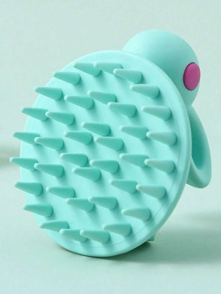 1个兔耳头皮按摩刷，硅胶头皮按摩梳，清洁护理，缓解头皮瘙痒，适合沙龙及开学季使用 - 彩色 - 查看 9