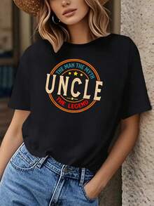 UNCLE Man, Funny UNCLE Fathers Day-Shirt - Black - View 1