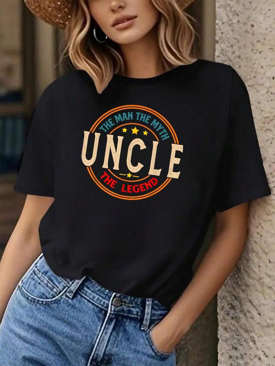 UNCLE Man, Funny UNCLE Fathers Day-Shirt - Black - View 1