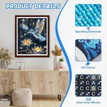 EMIEAUFG Diamond Art Kits For Adults, Hummingbird And Flower Diamond Painting Kit For  And Beginners, 5D Round Full Drill Craft, Home Wall Decor 12\ X 16\ - SR64 - 查看 6