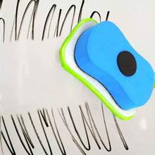 1/4片装可重复使用黑板擦，磁性黑板擦，白板擦，干擦擦，用于擦掉粉笔痕迹，家居和办公用品 - 彩色 - 查看 3