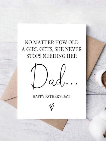 Father's Day Card , Heartfelt Words For Dad, Perfect For Expressing Love And Gratitude, Father's Day Gift, Funny Card From Daughter