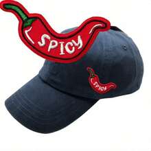 1pc Chili Pepper Embroidery Iron-On Patch, Fun Embroidered Iron-On Patch, Suitable For Clothes, Jeans, Backpacks - Red - View 2