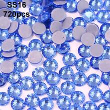 SS6 2mm-SS12 3mm，1440颗/包；SS16 4mm，720颗/包；SS20 4.8mm，360颗/包；SS30 6.4mm，288颗/包；圆形平底玻璃水晶水钻，多色水晶宝石，DMC热熔珠，适用于DIY美甲、服装、包包、鞋子、工艺品、闪亮美甲贴纸装饰