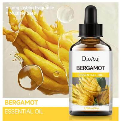 DioAuj Bergamot Essential Oil - A Long-Lasting Citrus Scent. Available In 30ml/60ml Sizes. Suitable For Skin And Body, And Can Be Used With Aromatherapy Machines/Diffusion Stones/Massage. Also Suitable As An Air Freshener, Car Freshener, And Is Easy To Carry. Ideal For Home, Office, And Travel. A Great Gift Choice For Your Best Friend.