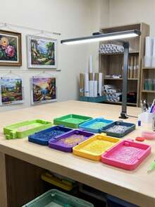 5D Diamond Painting Tray, Portable Diamond Painting Accessories & Tools, Suitable For Beginners And Professional Crafters - Multicolor - View 5