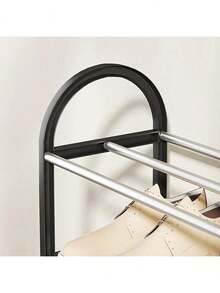 Multi-Tier Sturdy Tabletop Shoe Rack, Home Use, Minimalist Entryway Shoe Cabinet, Multifunctional Dorm Shoe Rack, Minimalist Design - Black - View 3